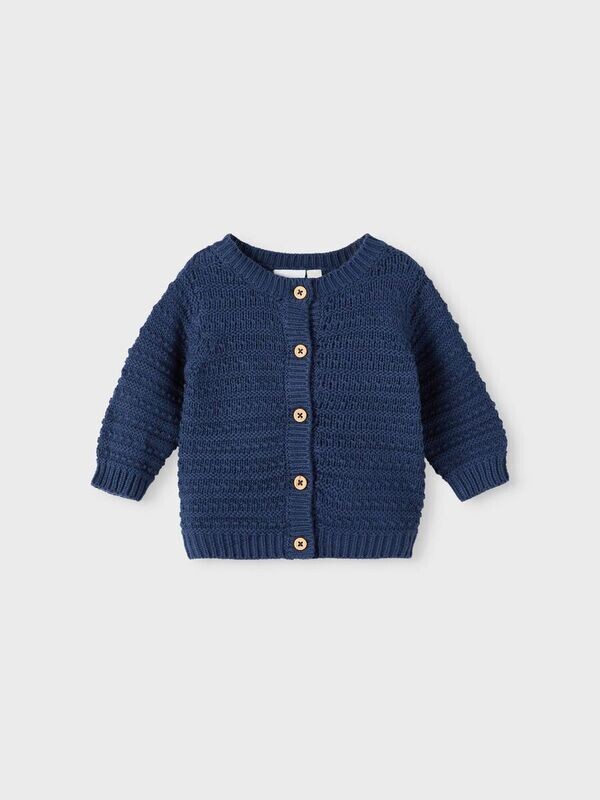 NAME IT LANGE MOUWEN GEBREID VEST Sargasso Sea/Beetle