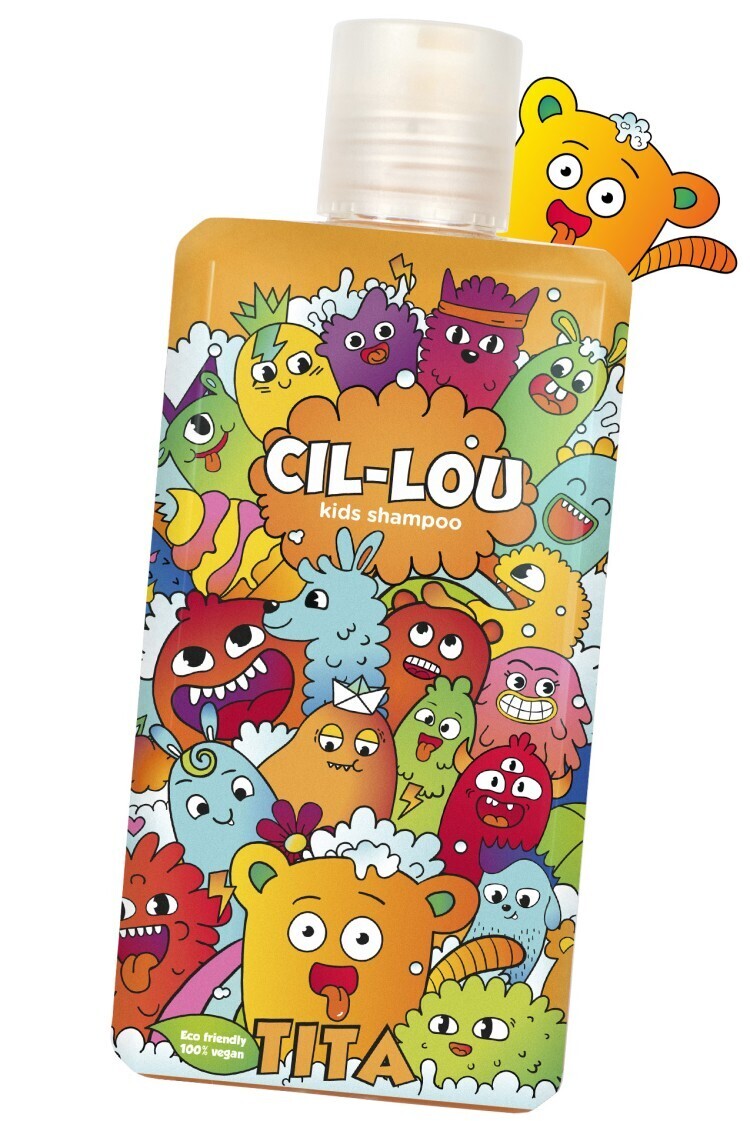 Cil-Lou Bunsy kids shampoo crazy kiwi /sweet strawberry / juicy melon / wild wave, Geuren: juicy melon