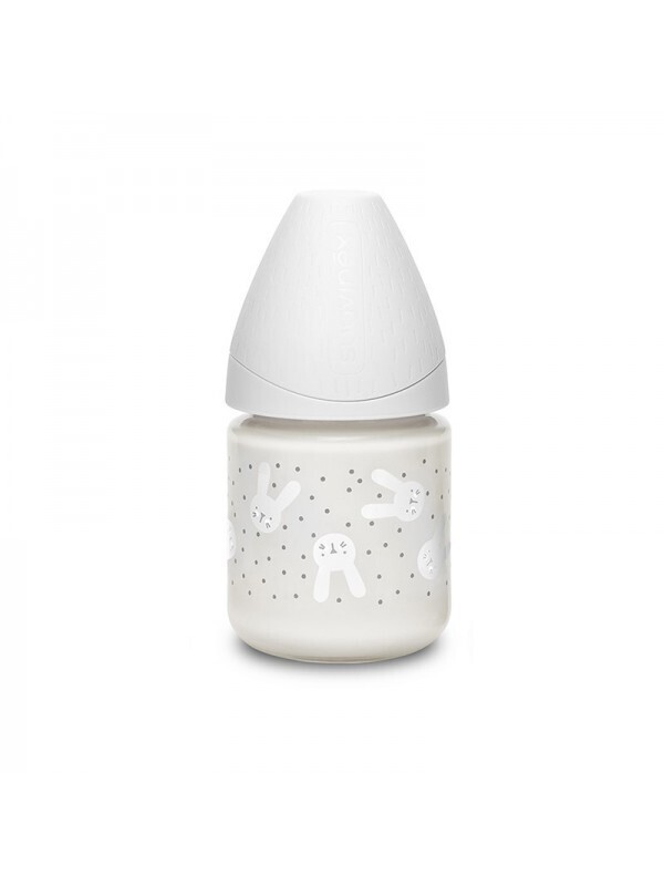 Suavinex Premium 150 ml fles met 3P siliconen ronde speen