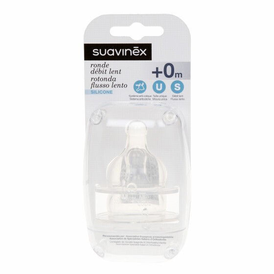 Suavinex Silicone speen +0 maand Slow Flow Duopack