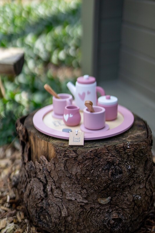 Label label Theeset Roze