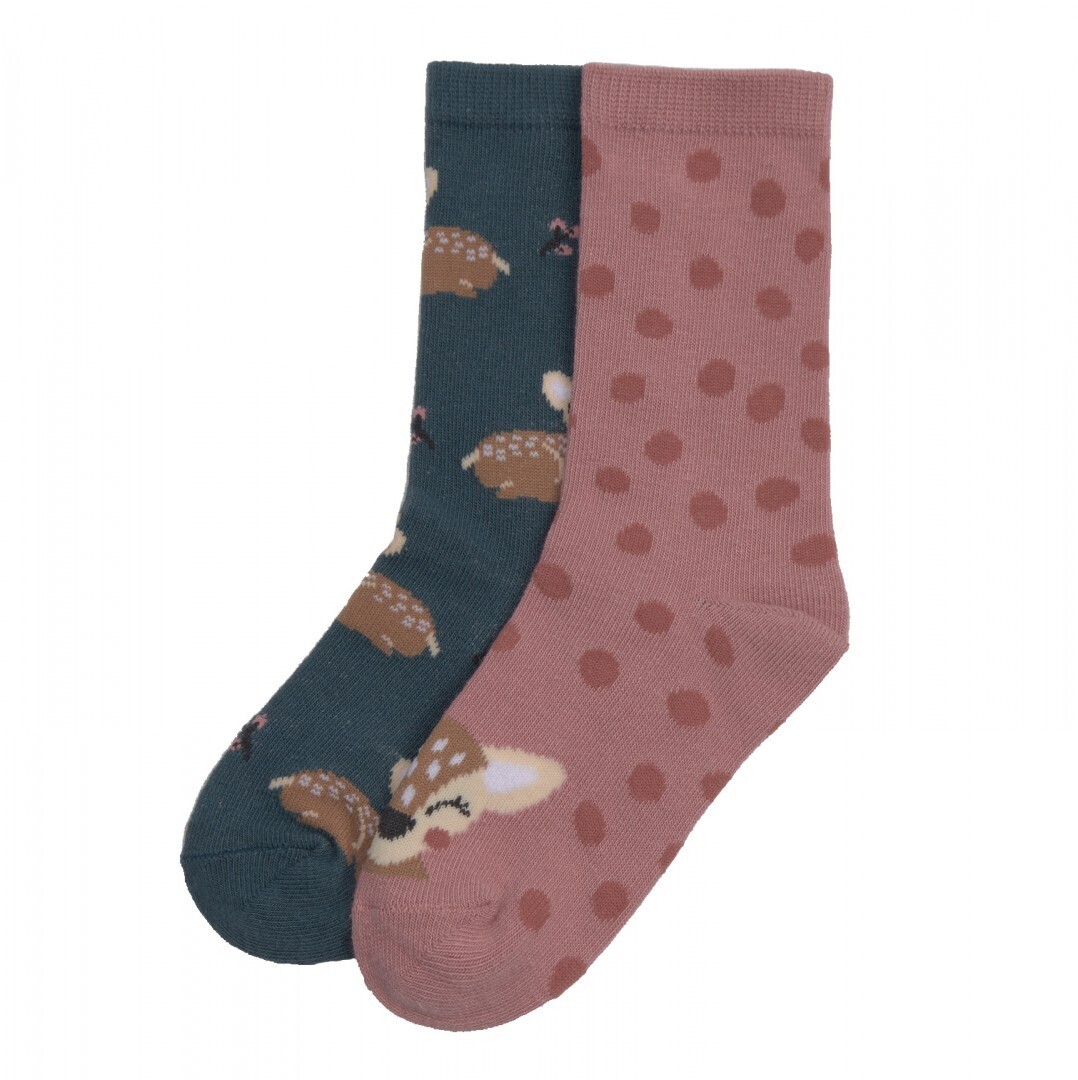 Incontrol 2paar sokken BAMBI blauw/roze 23/26