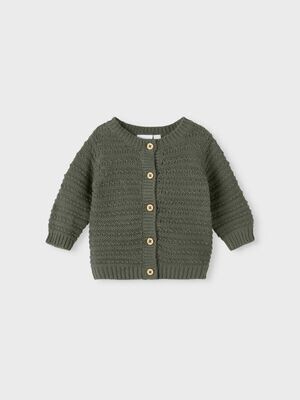 NAME IT LANGE MOUWEN GEBREID VEST Sargasso Sea/Beetle