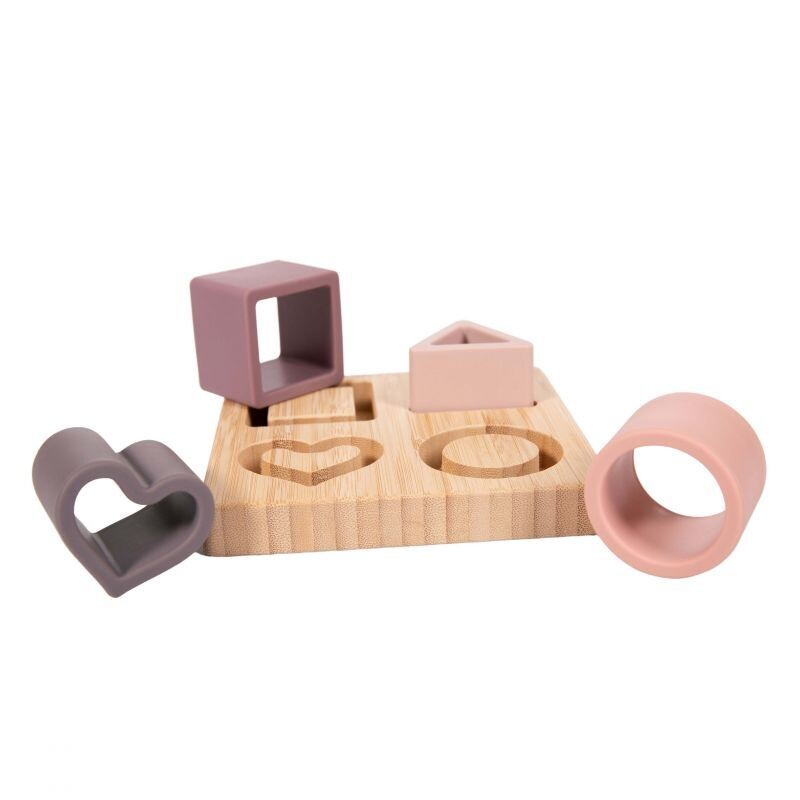 Bo Jungle-Bamboo Base Shapes Hearts Pink