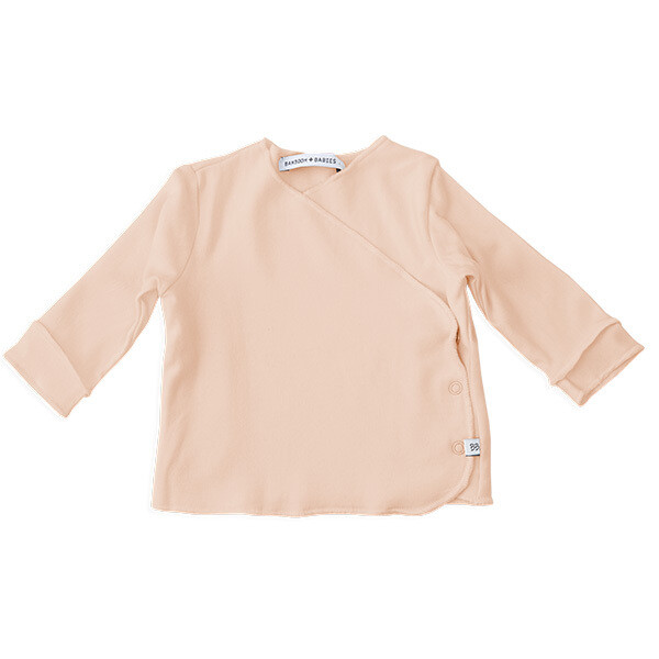 BAMBOOM SHIRTJE LANGE MOUW OVERSLAG ROZE (1 mnd)