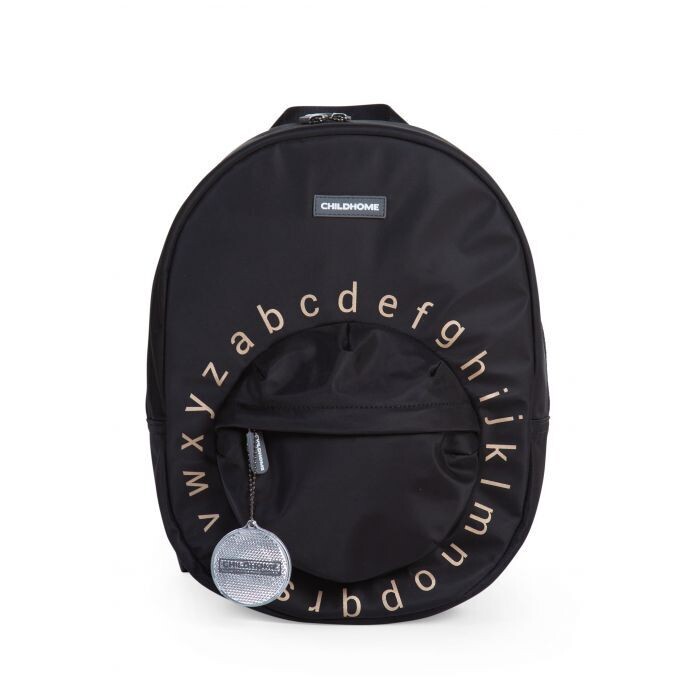 SCHOOLRUGZAK KIDS ABC - ZWART GOUD