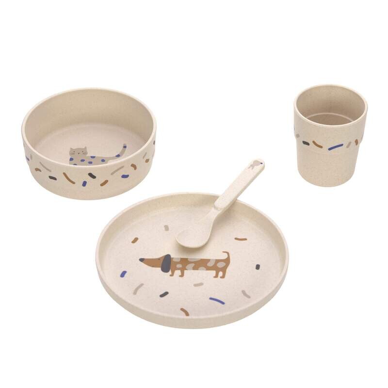 Lässig Kinderservies (bord - kom - mok - lepel), Little Mateys Royal Blue