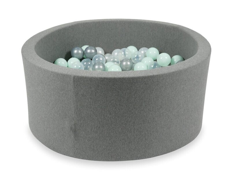 Moje. Ballenbad 90x40 cm incl. 200 ballen GREY Levertijd +- 14 werkdagen