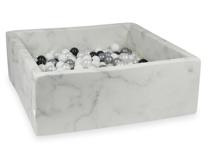 Moje. Ballenbad MARBLE 110x110x40 cm incl. 300 ballen. Levertijd +- 14 werkdagen