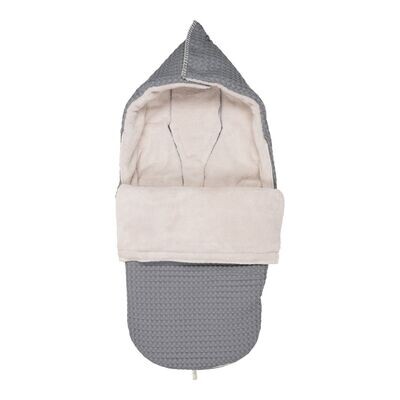 Koeka buggy voetenzak wafel/teddy oslo steel grey/pebble