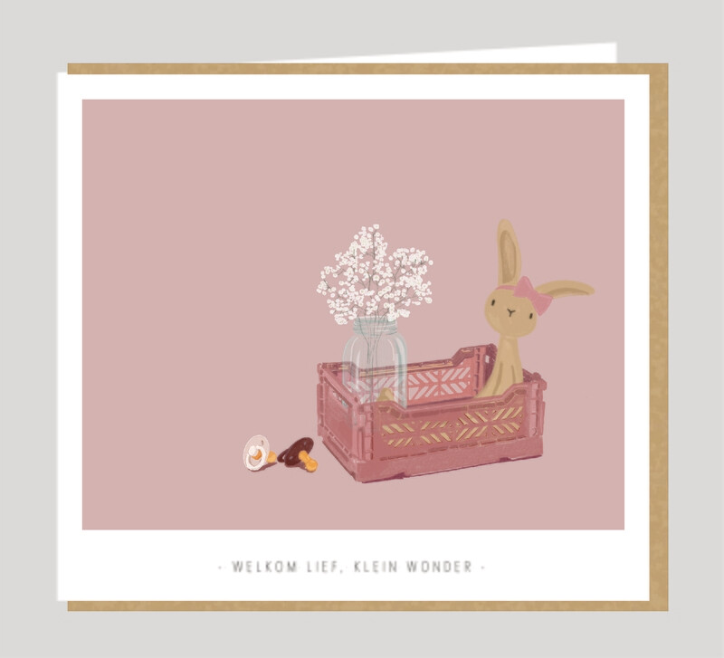 Wenskaart &#39;Welkom lief, klein wonder&#39;