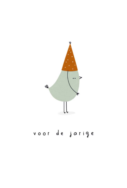 Wenskaart Klein Liefs ‘Voor de jarige’