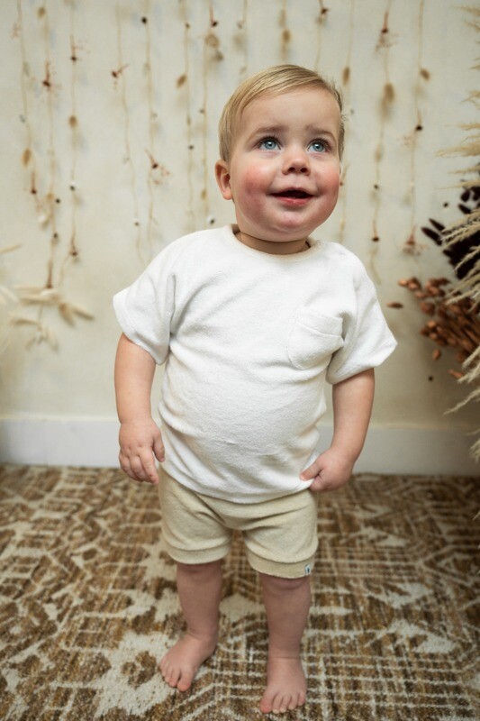 Klein Short Terry Beige Sand / Roest