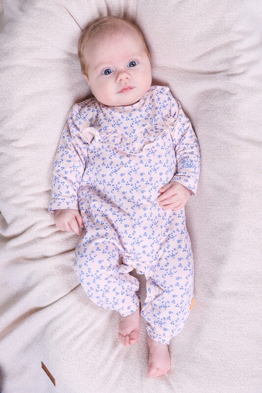 BESS SUIT AOP BLUE FLOWERS-DESSIN