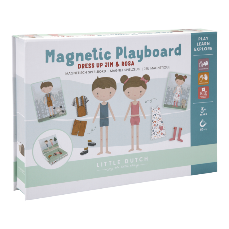 Magnetisch speelbord Rosa en Jim