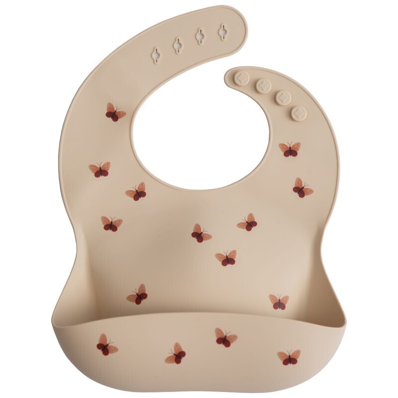 MUSHIE - SILICONE BIB - BUTTERFLIES