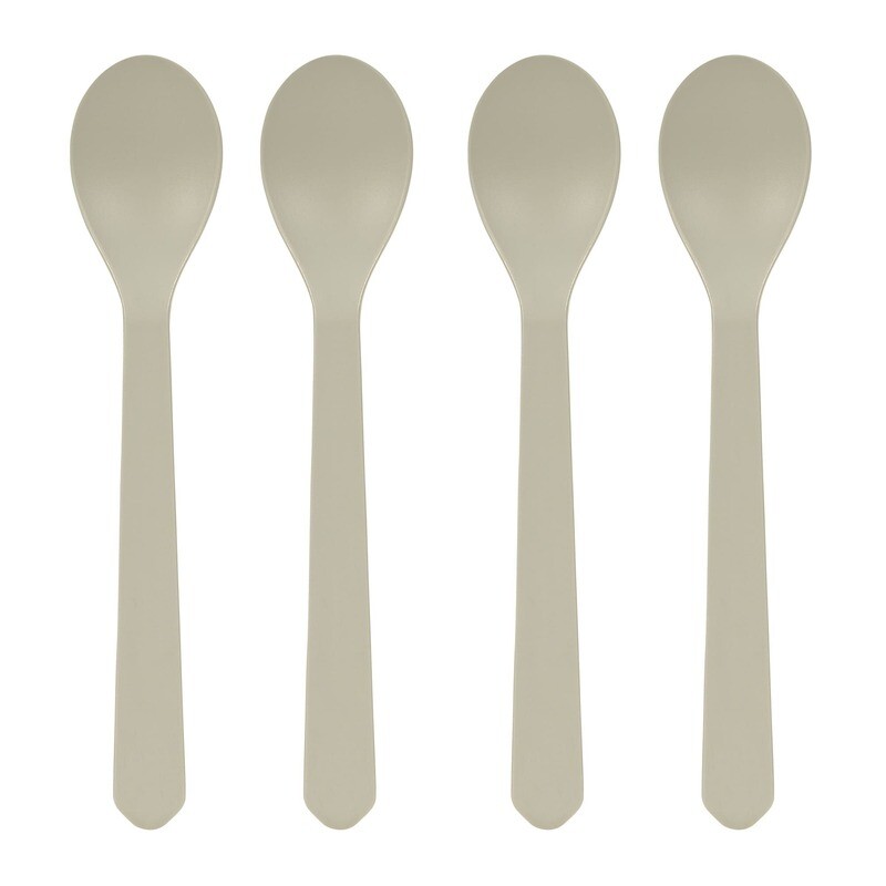 Lässig Lepelset (4 stuks) - Geo, Warm Grey