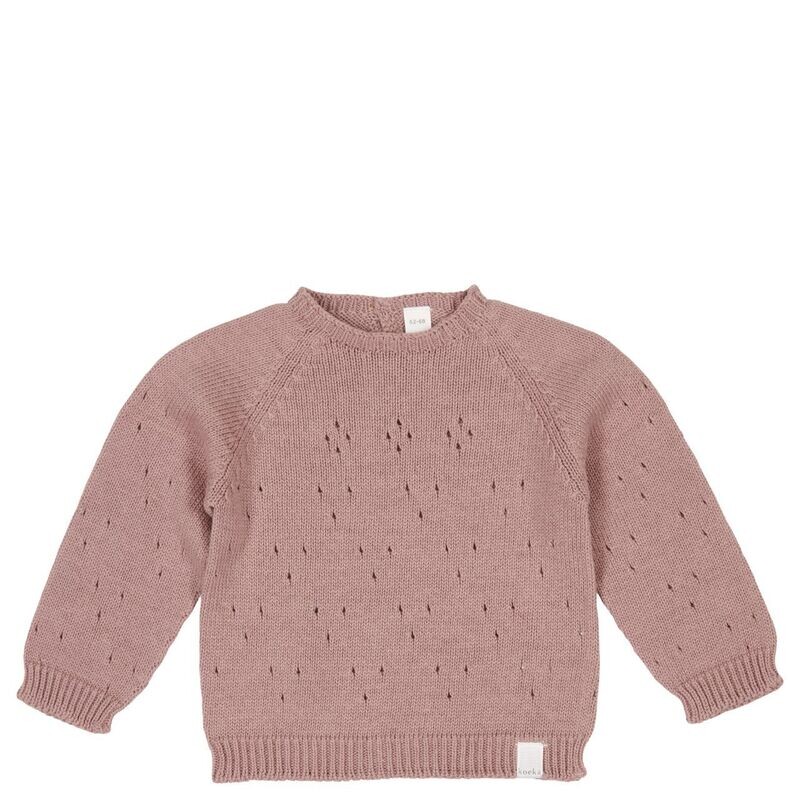 Koeka baby trui ajour dinan mauve 50/56