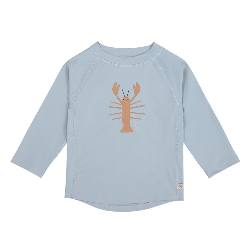 Lässig UV-shirt Kinderen Lange Mouw - Lobster, Lichtblauw