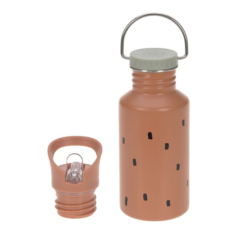 Lässig Fles RVS, Happy Prints karamel