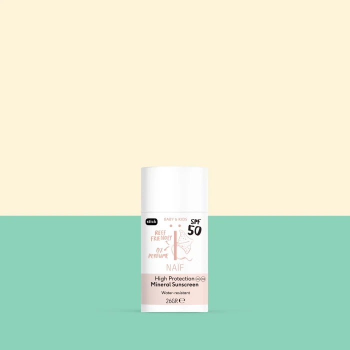 Naif Zonnebrand Stick 0% parfum voor Baby &amp; Kids Factor 50 26GR