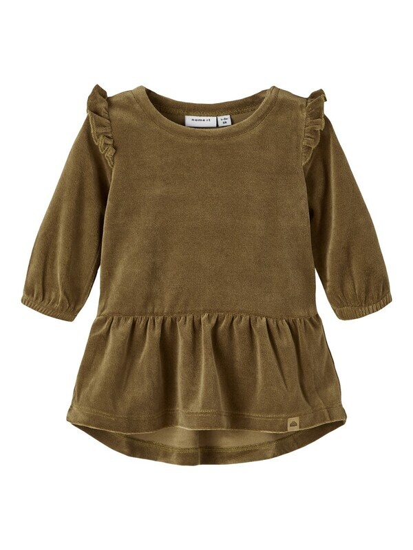 NAME IT LINNA VEL DRESS KANGAROO