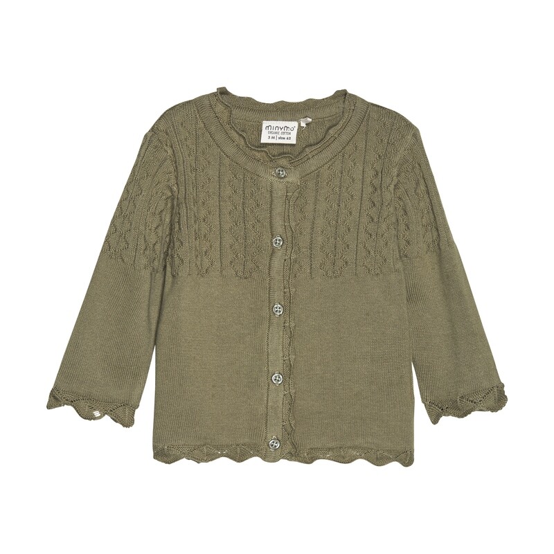 Minymo Cardigan Knit gedroogde kruiden