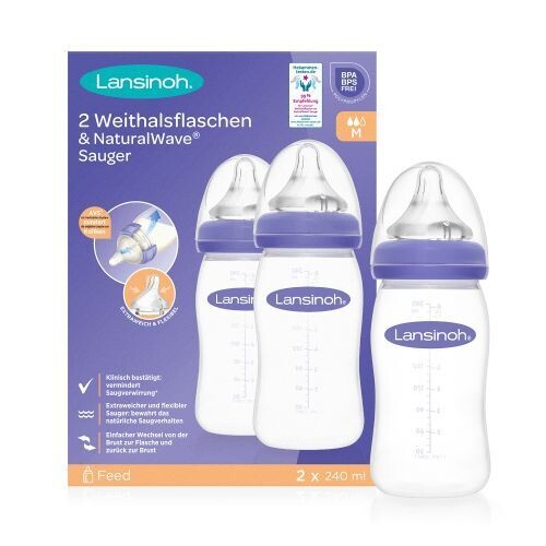 Lansinoh Drinkfles met NaturalWave®-speen 2 x 160ml