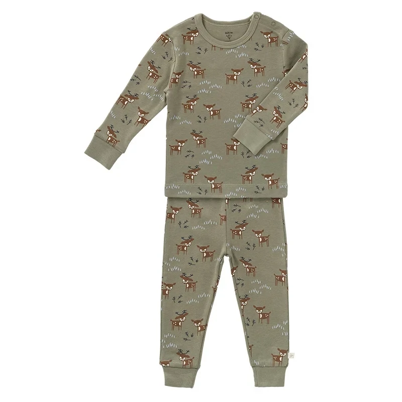 Fresk 2-Delige pyjama Deer Olive  Size 80