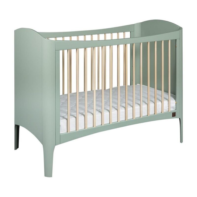 Bed 60x120cm Wave Light Green/Wax