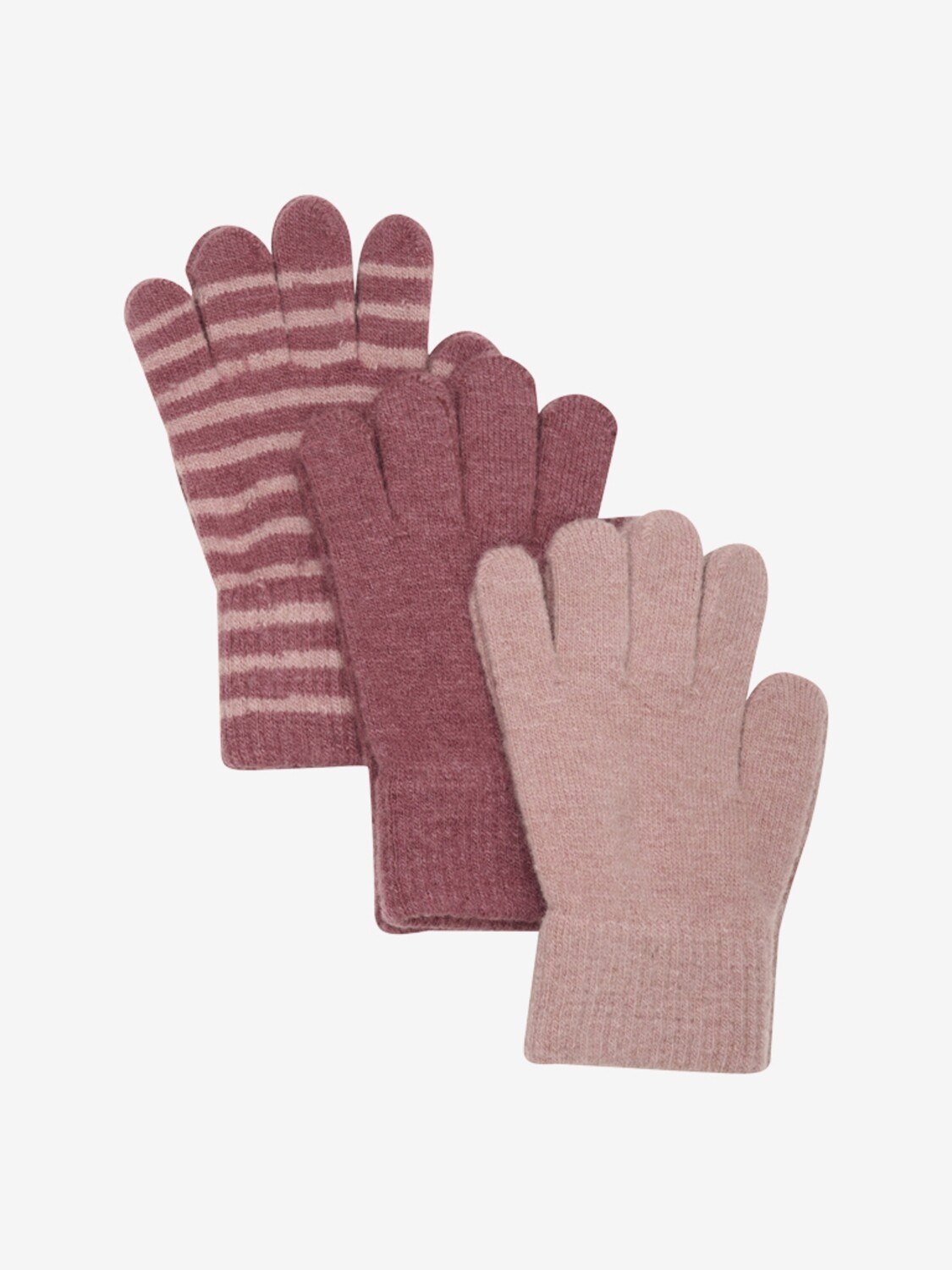 Minymo - Magic Handschoenen Gebreid 3-Pack Roan Rouge