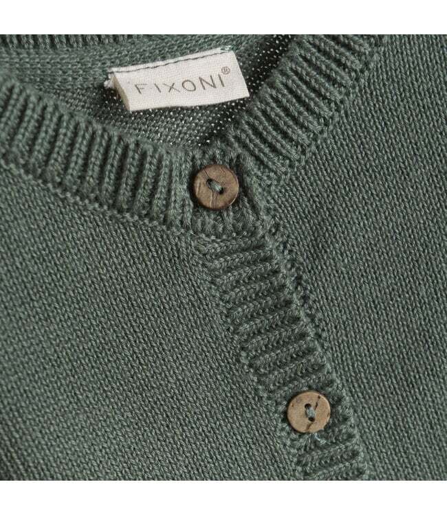 Fixoni - Vest Gebreid Kikker groen