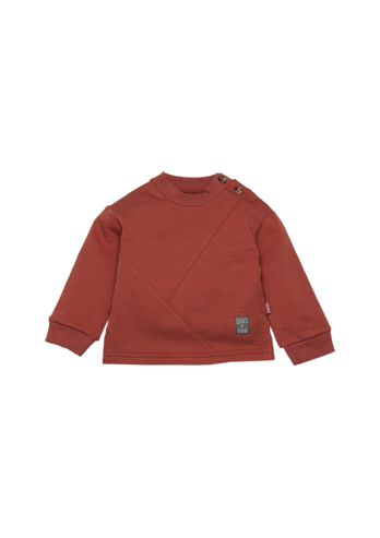 BESS SWEATER DIAGONAL-HOT SAUCE
