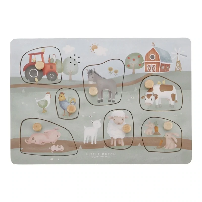 Little Dutch Geluiden puzzel Little Farm FSC