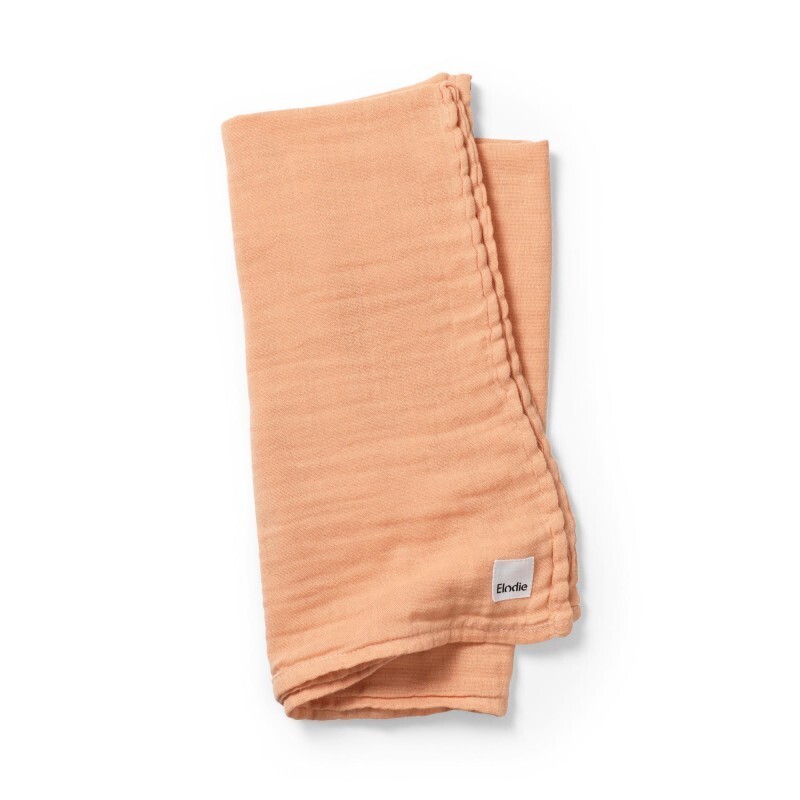 Elodie  bamboo muslin blanket amber apricot 80 x 80 cm