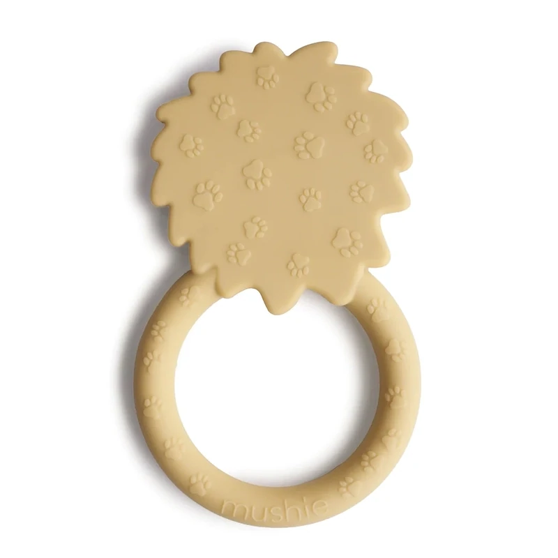 MUSHIE - TEETHER LION - SOFT YELLOW