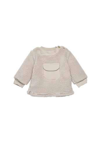 Bess SWEATER TEDDY POCKET-CLAY