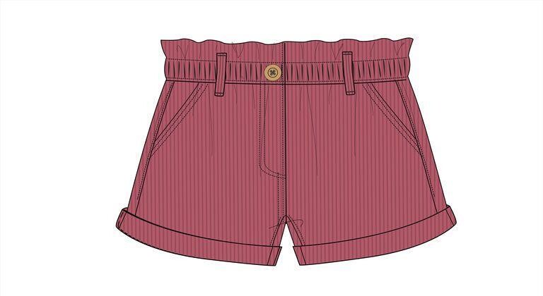 BROEK CORDUROY DONKER ROZE