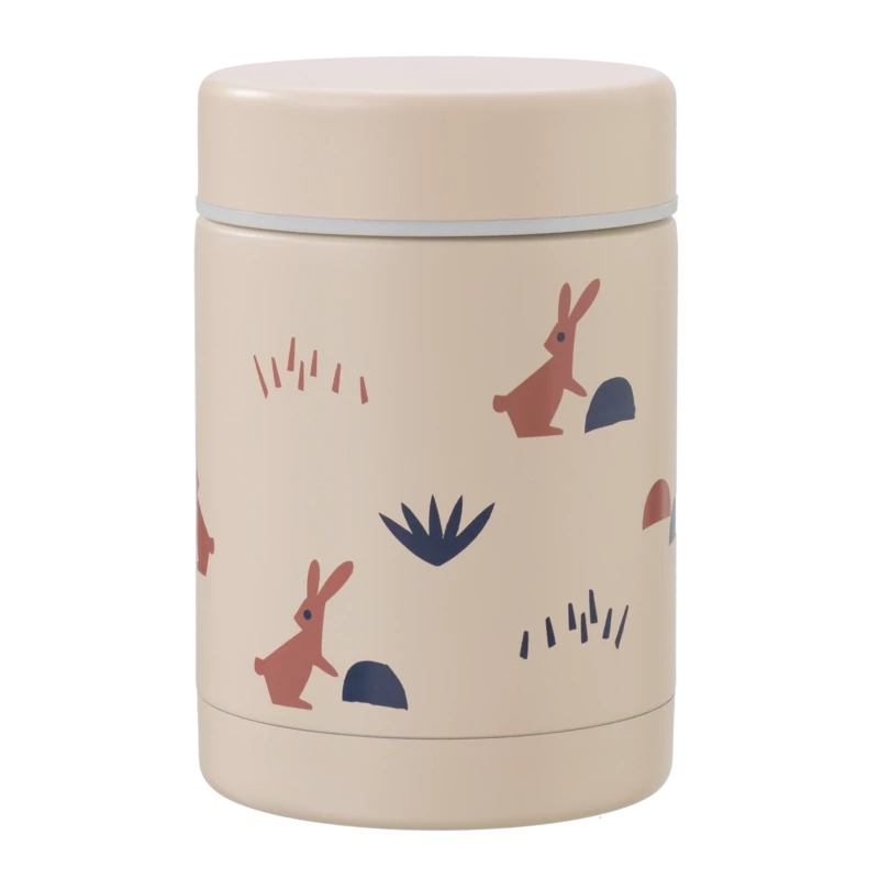 Fresk Thermos voedselcontainer 300 ml Rabbit sandshell