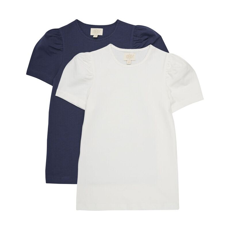 Creamie 2/pak T-shirts Wit en Marine