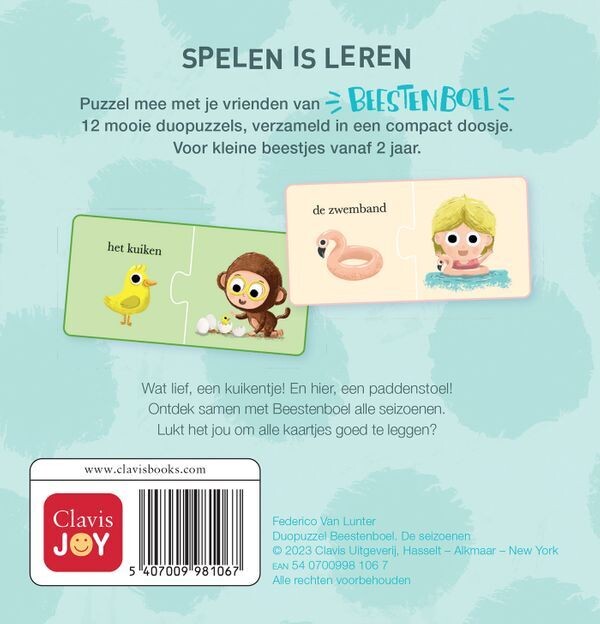 Duopuzzel Beestenboel. De seizoenen
Beestenboel