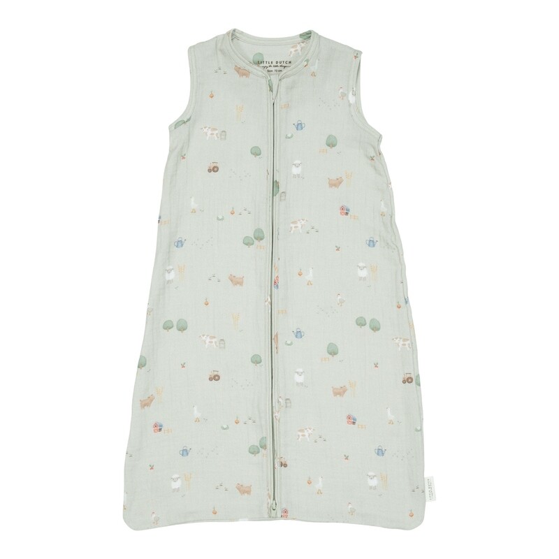 Slaapzak zomer hydrofiel 70 cm Little Farm