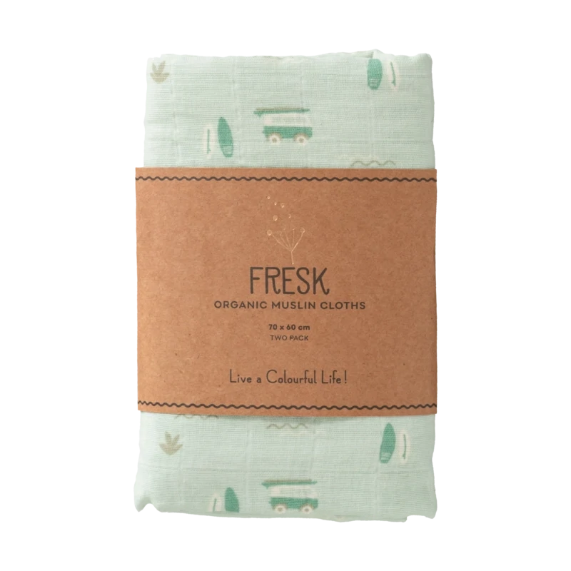 Fresk Swaddle set 2 st. 70x60 cm Surf boy