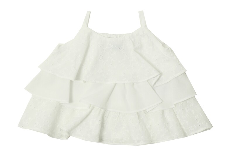 Dr. Kid meisjes top wit broderie