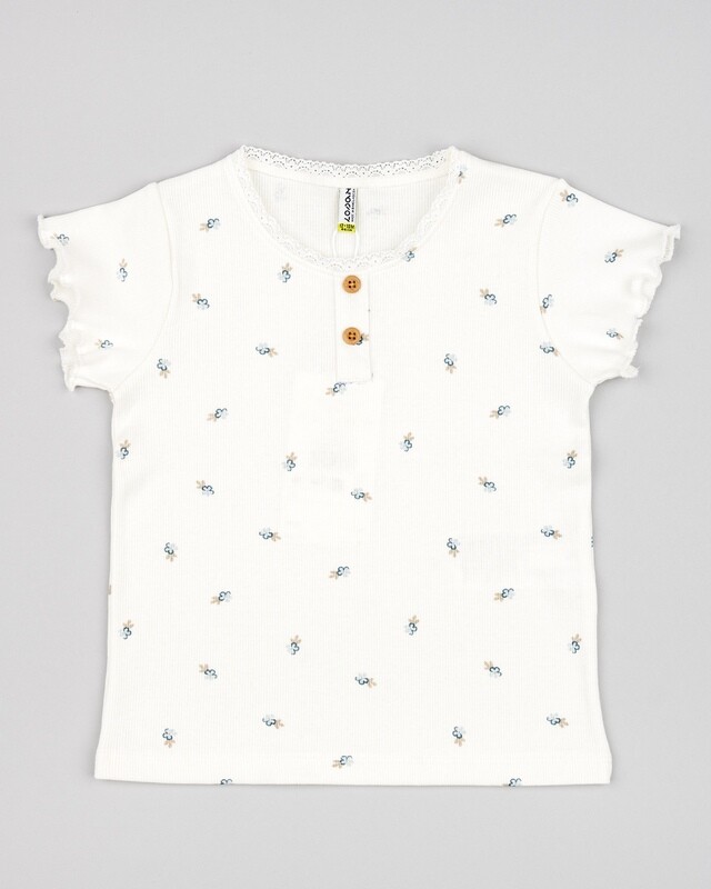 Loasn Tshirt Rib ecru