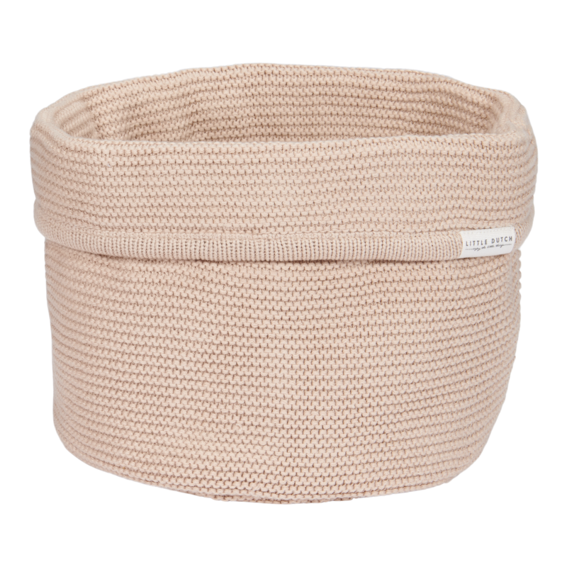 Gebreid commodemandje rond Beige