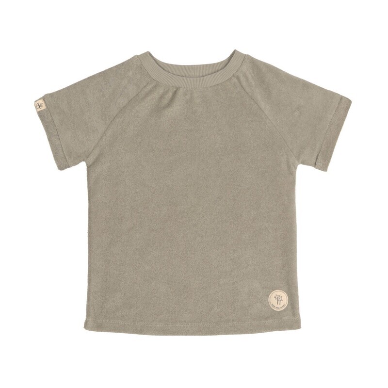 Lässig Badstof T-Shirt Kinderen, Olijf