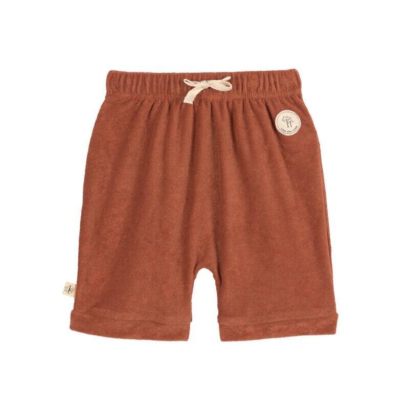 Lässig Badstof short kinderen, roestrood