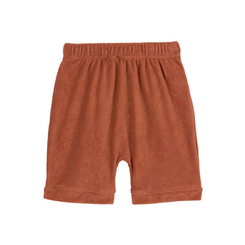 Lässig Badstof short kinderen, roestrood