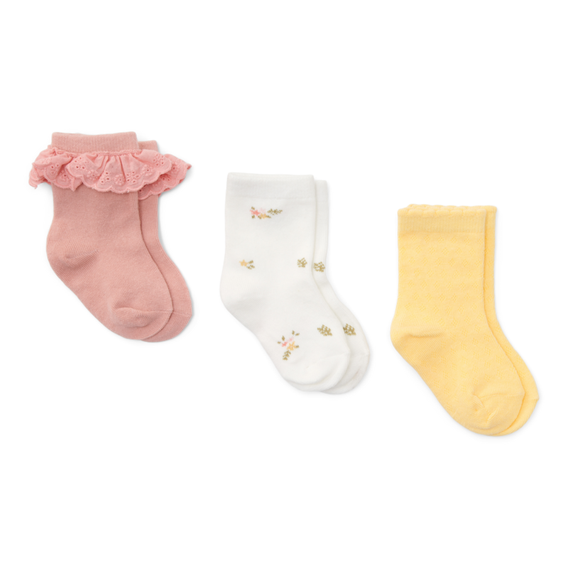 Little Dutch 3-pack Socks Farm Green / Sunny Stripes / Little Farmer -